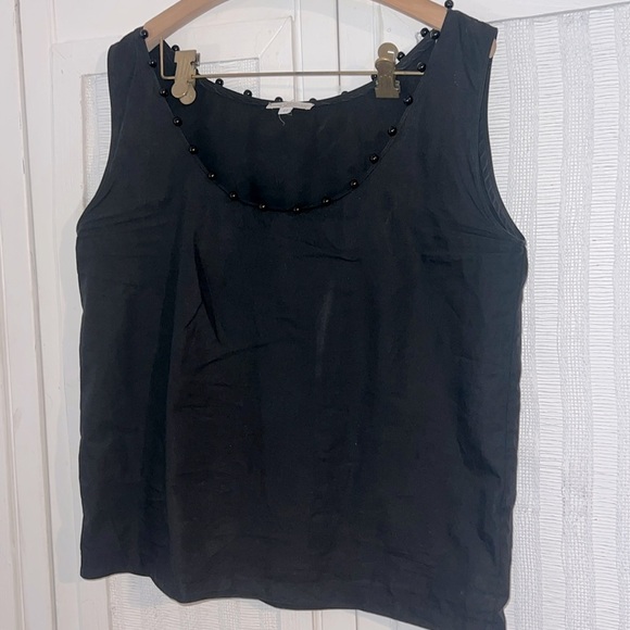 Gianni Versace Black beaded Tank Top Size EU 44 or US L Womens - Picture 1 of 5